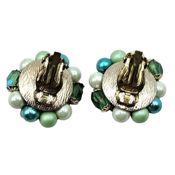 Vintage Foil Art Glass Beaded Necklace Earrings Japan Multi-Strand Set Signed Vi - Picture 11 of 12